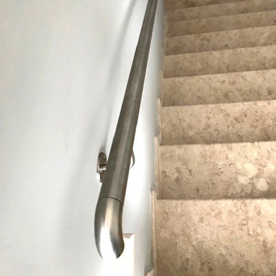 Corrimano in acciaio inox diam 42,4