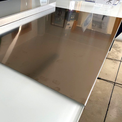 Tagliere acciaio inox satinato con alzatina posteriore