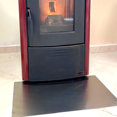 Piastra salvapavimento in acciaio inox satinato