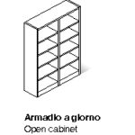 Armadio metallico a giorno 150x45x200h