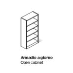 Armadio metallico a giorno  120x45x200h