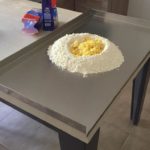 Tagliere Spianatoia in acciaio inox dim 600x500 con bordi laterali