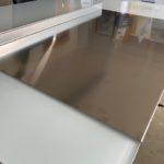 Tagliere Spianatoia in acciaio inox dim 600x500 bordo posteriore + anteriore