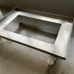 Carrello porta cassette in acciaio inox